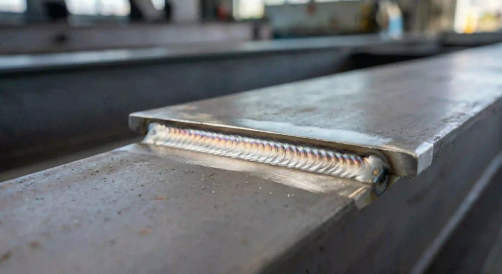 close-up image of clean welding work
