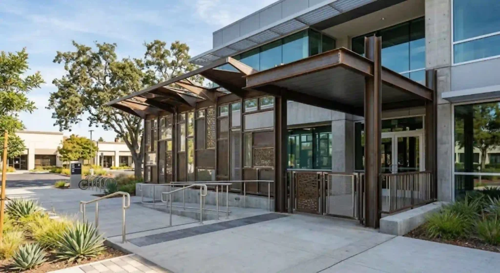 Completed custom steel fabrication installation in Santa Clara CA
